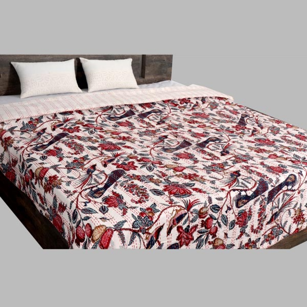 Cotton Handmade Kantha Bed Cover