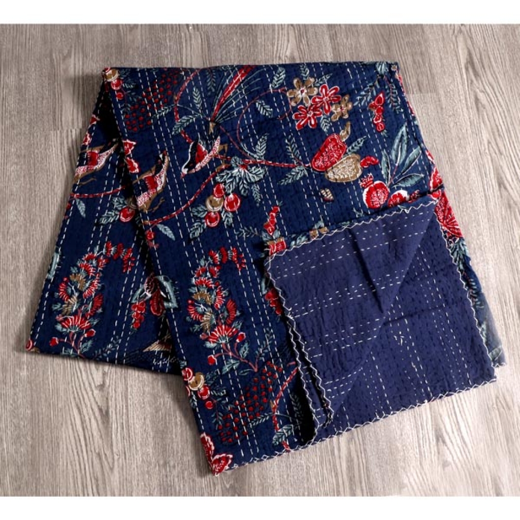 Cotton Handmade Kantha Bed Cover