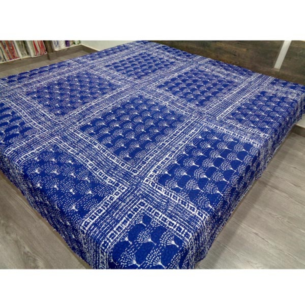 Handmade Cotton Kantha Bed Cover