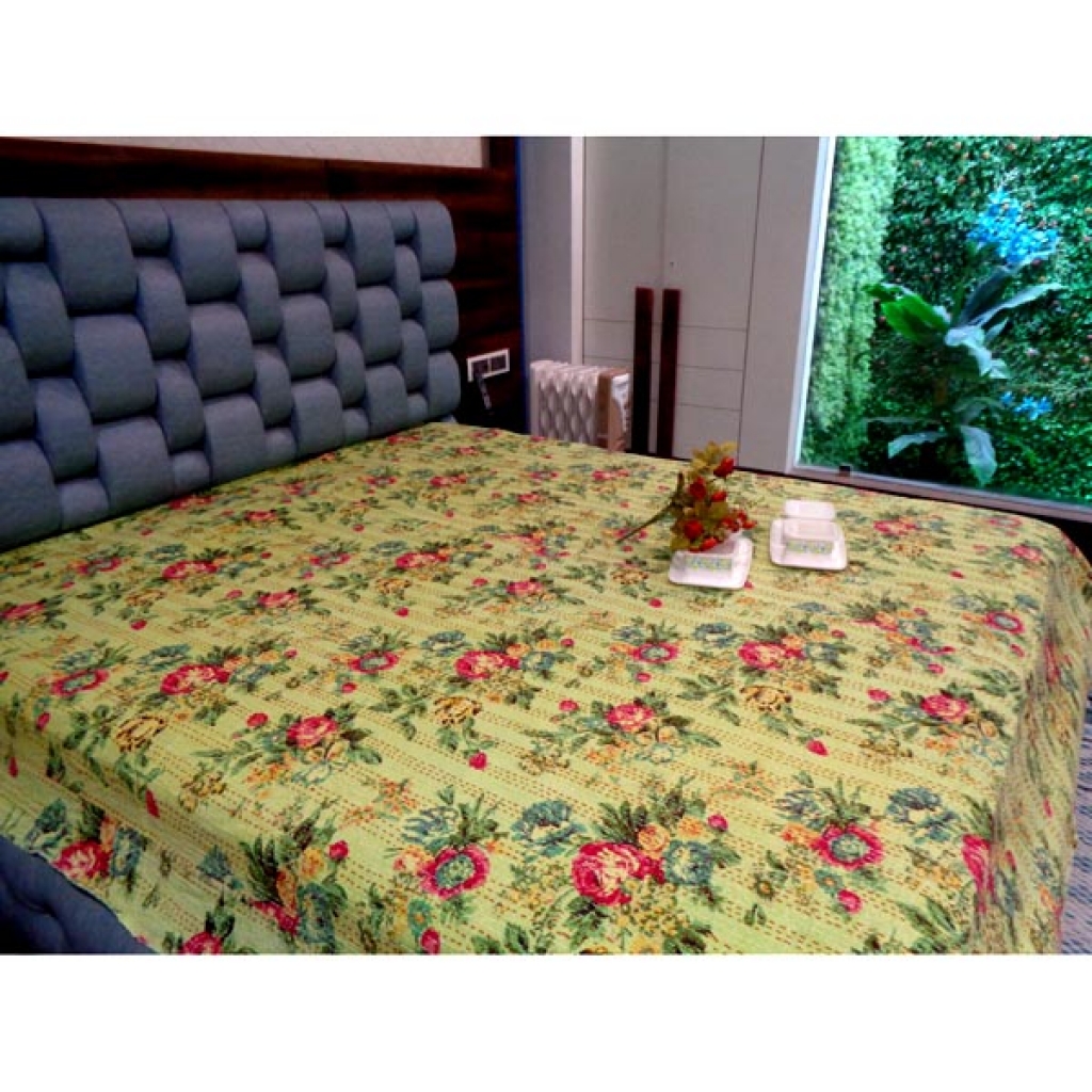 Handmade Cotton Kantha Bed Cover
