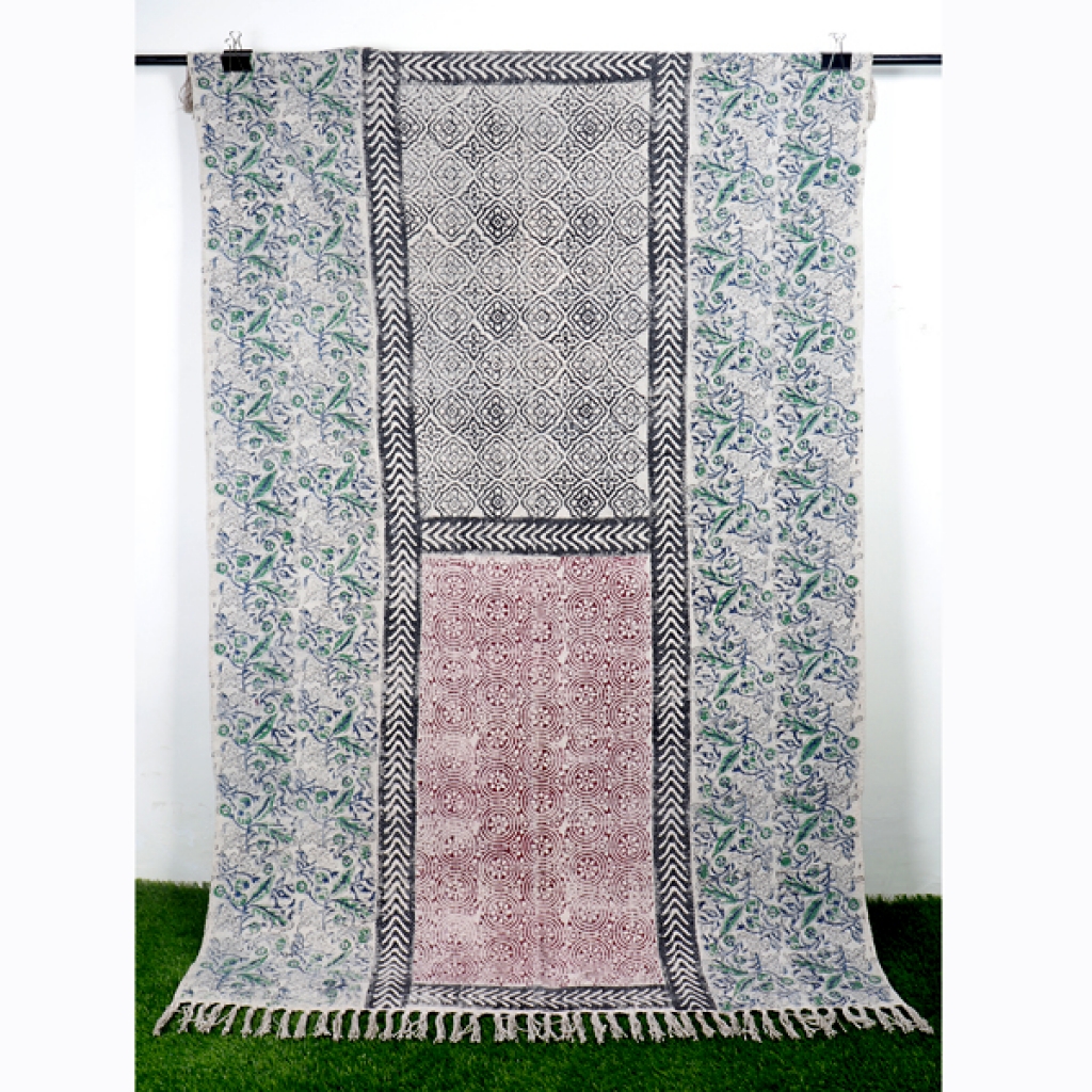 HANDMADE COTTON PRINTED DARI