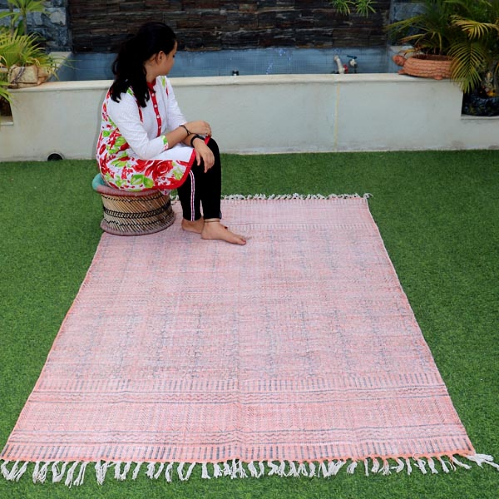 HANDMADE COTTON HAND BLOCK ALL OVER PRINT DARI