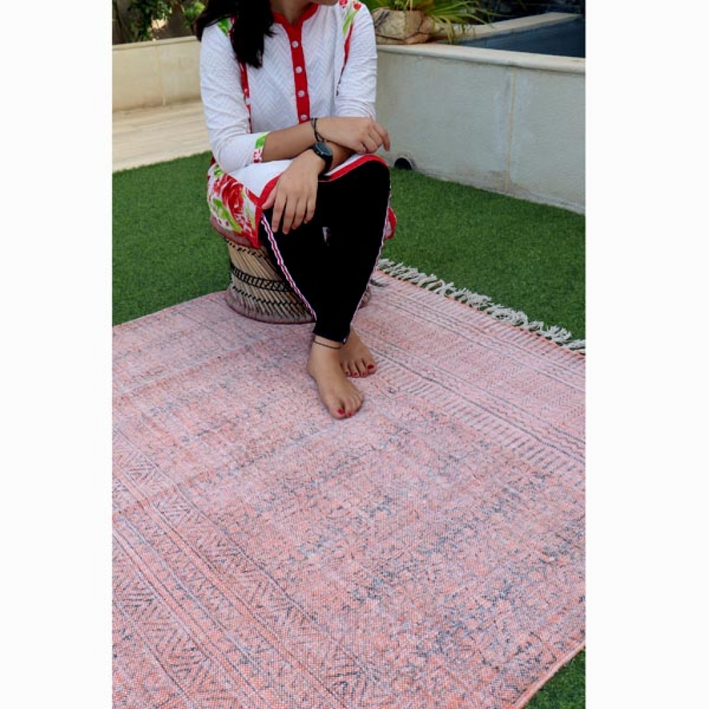 HANDMADE COTTON HAND BLOCK ALL OVER PRINT DARI