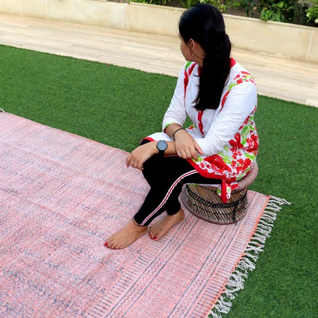 HANDMADE COTTON HAND BLOCK ALL OVER PRINT DARI