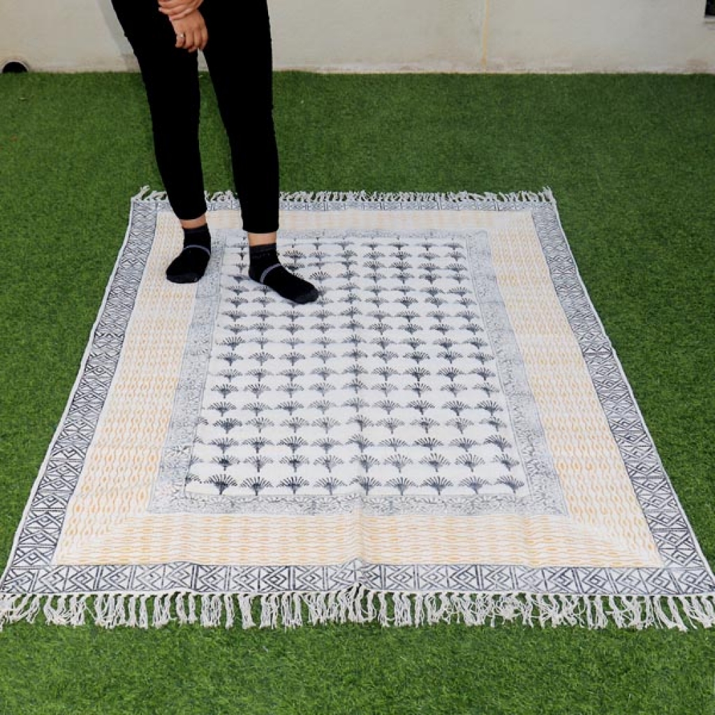 HANDMADE COTTON HAND BLOCK ALL OVER PRINT DARI