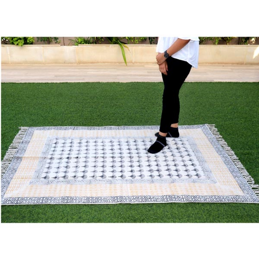 HANDMADE COTTON HAND BLOCK ALL OVER PRINT DARI