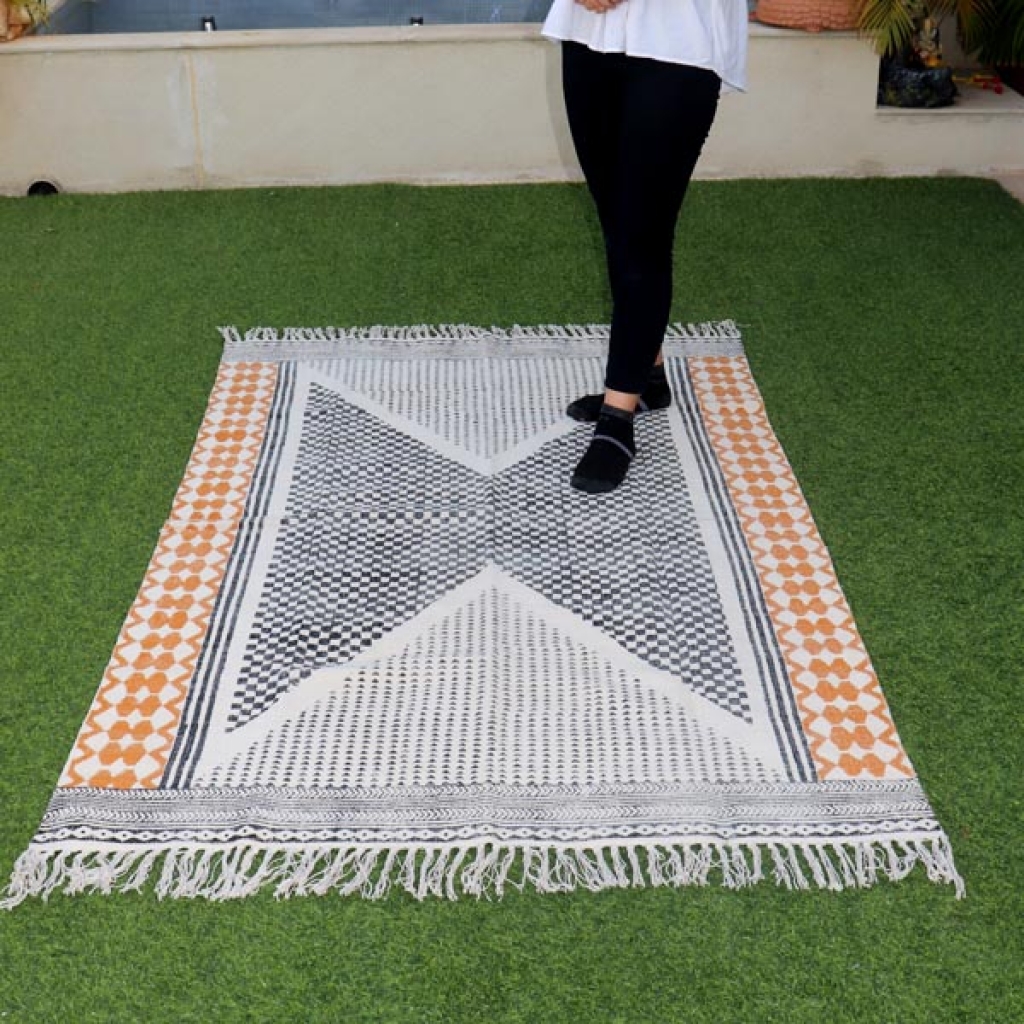 HANDMADE COTTON HAND BLOCK ALL OVER PRINT DARI