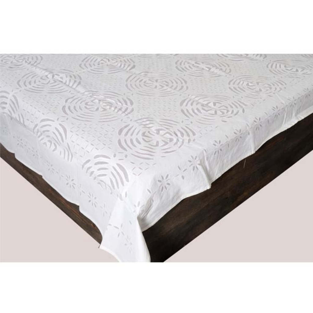 Handmade Antique Design Cut Work Bedsheet