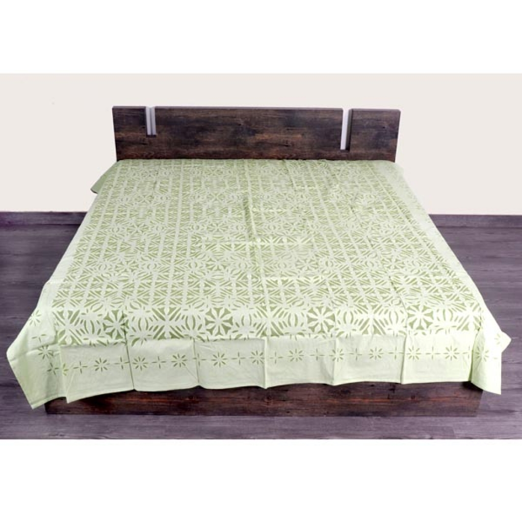 Handmade Antique Design Cut Work Bedsheet