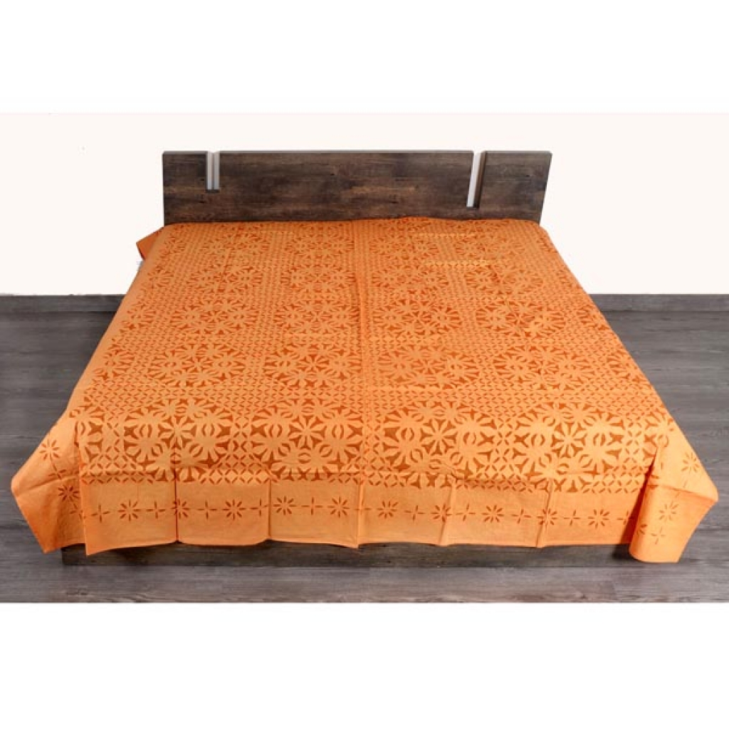 Handmade Antique Design Cut Work Bedsheet