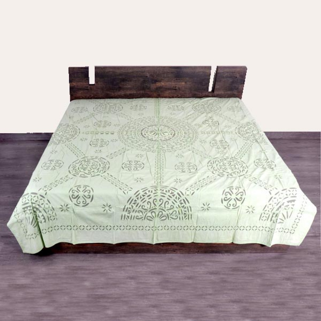Handmade Antique Design Cut Work Bedsheet
