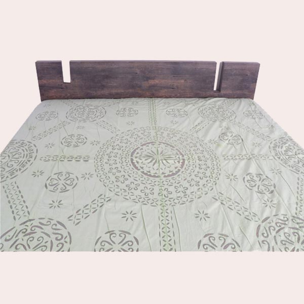 Handmade Antique Design Cut Work Bedsheet