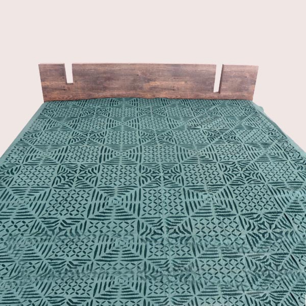 Handmade Antique Design Cut Work Bedsheet