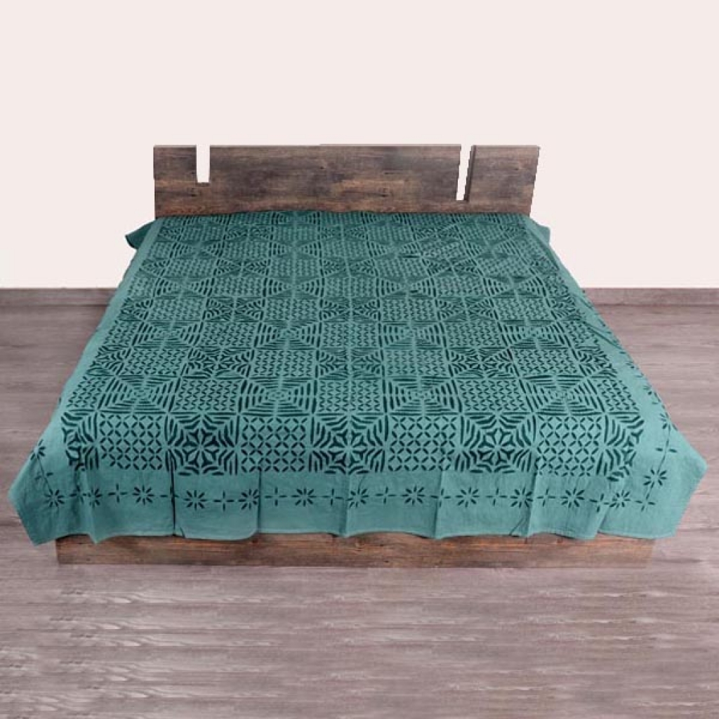Handmade Antique Design Cut Work Bedsheet