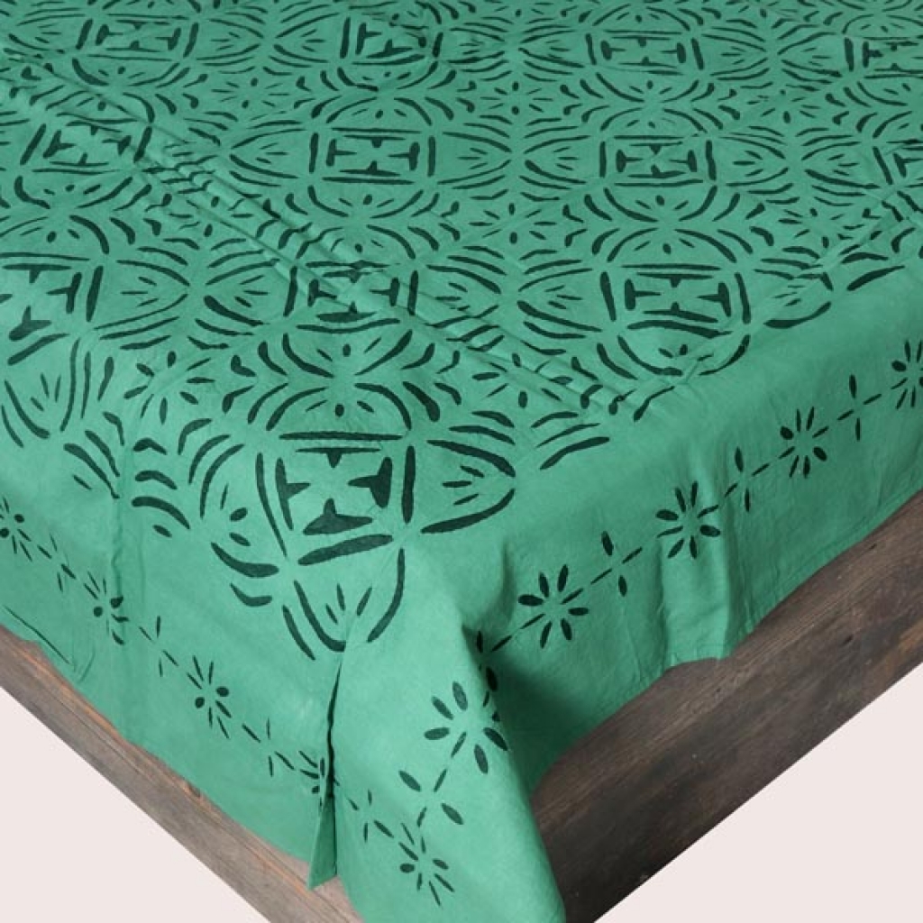 Handmade Antique Design Cut Work Bedsheet