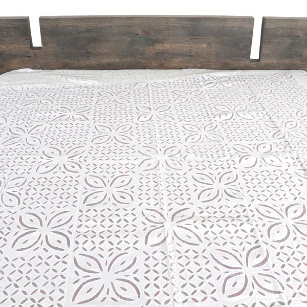 Handmade Antique Design Cut Work Bedsheet