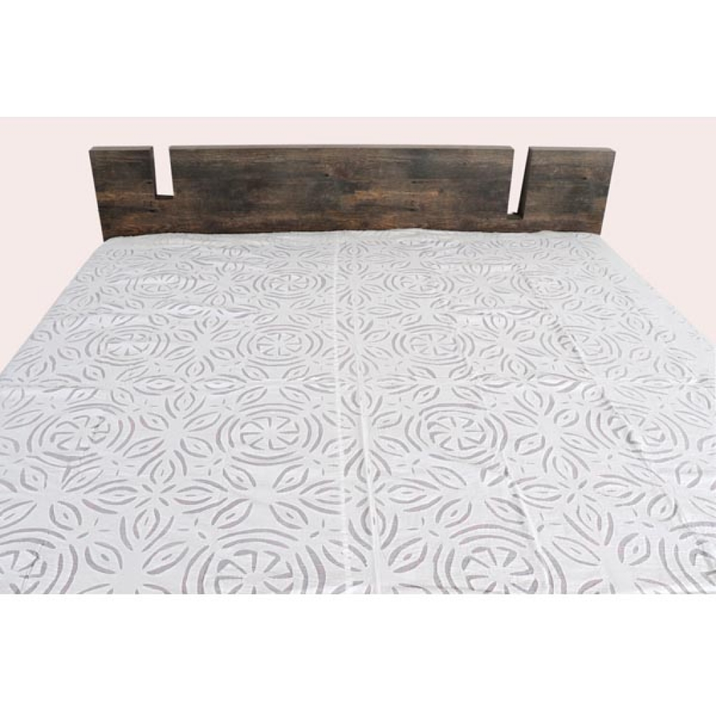 Handmade Antique Design Cut Work Bedsheet