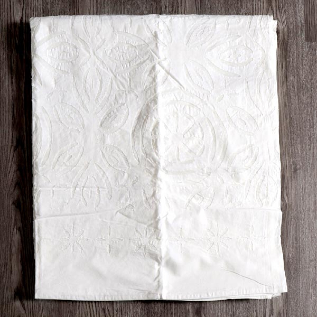 Handmade Antique Design Cut Work Bedsheet