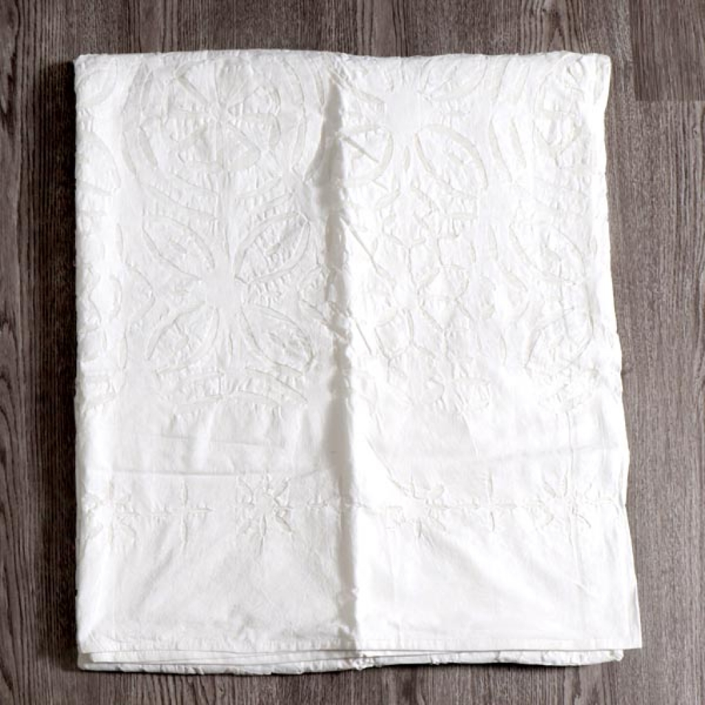 Handmade Antique Design Cut Work Bedsheet