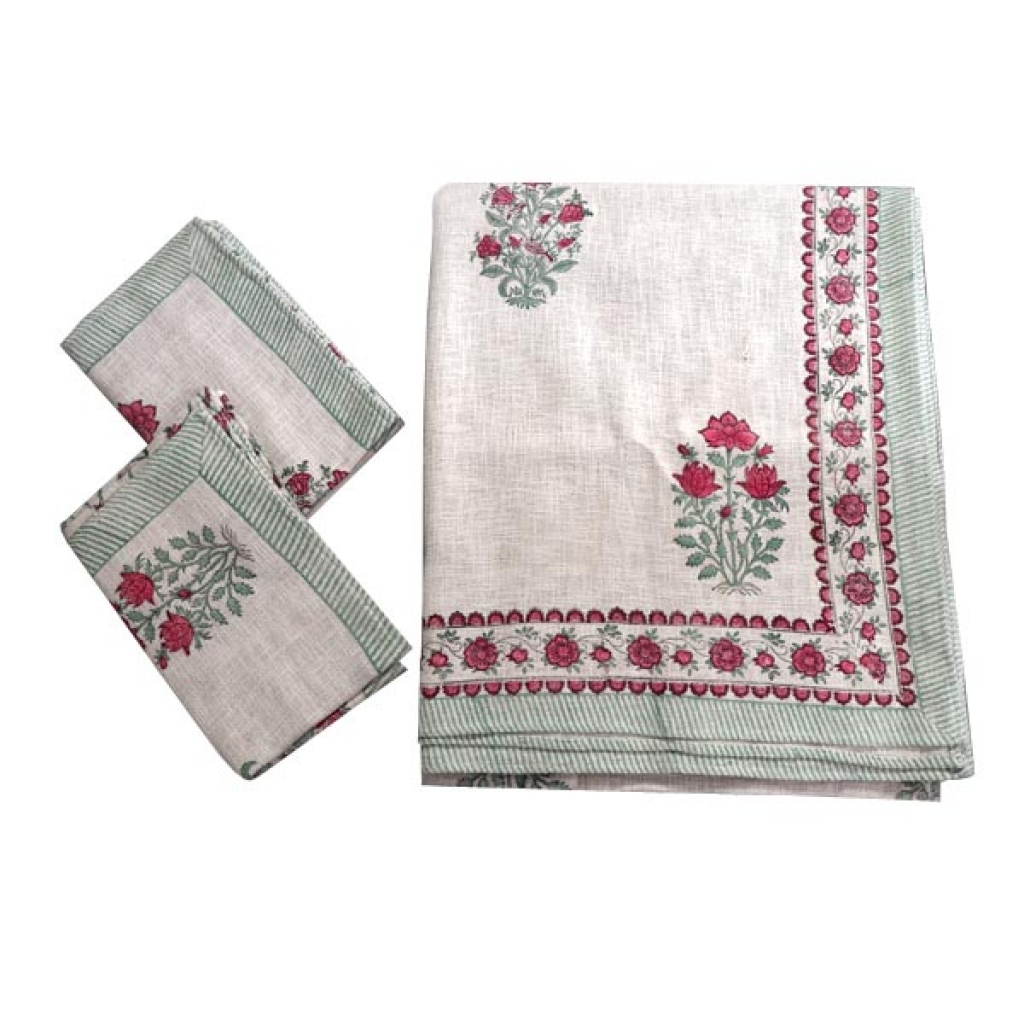 HANDMADE TNT COTTON BLOCK PRINTED BEDCOVER