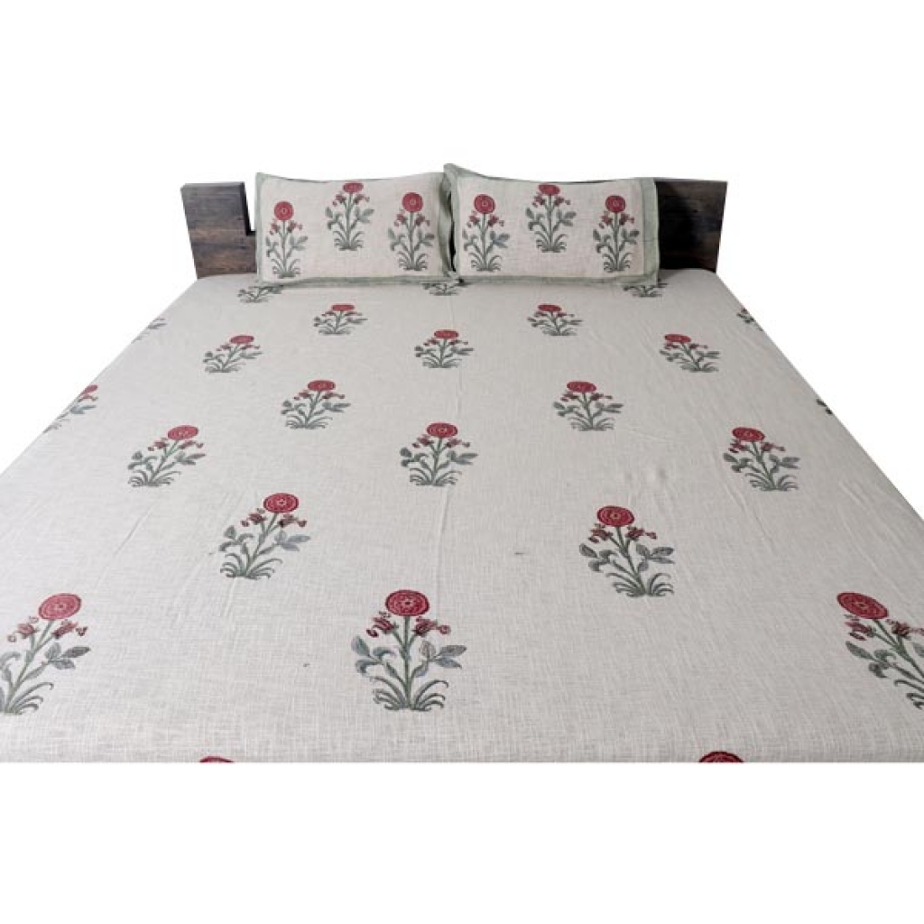 HANDMADE TNT COTTON BLOCK PRINTED BEDCOVER