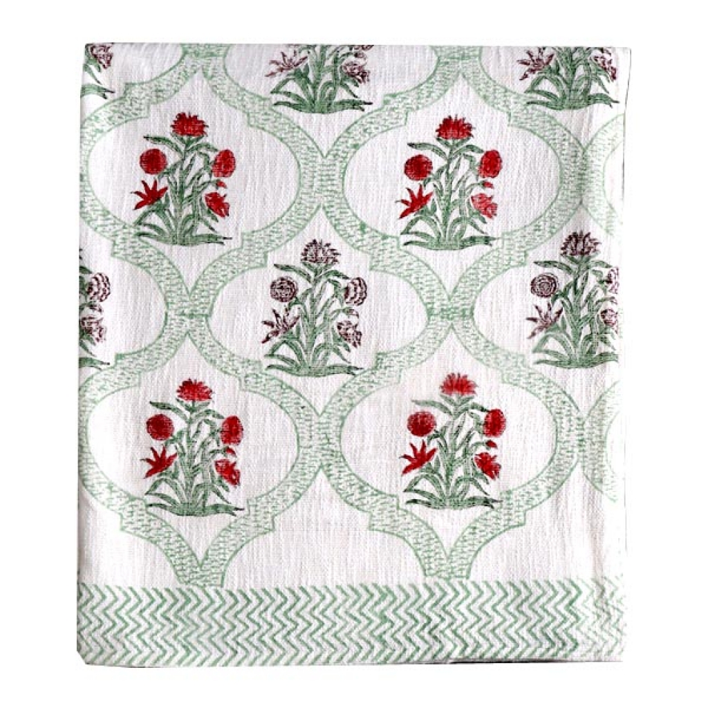 HANDMADE TNT COTTON BLOCK PRINTED BEDCOVER