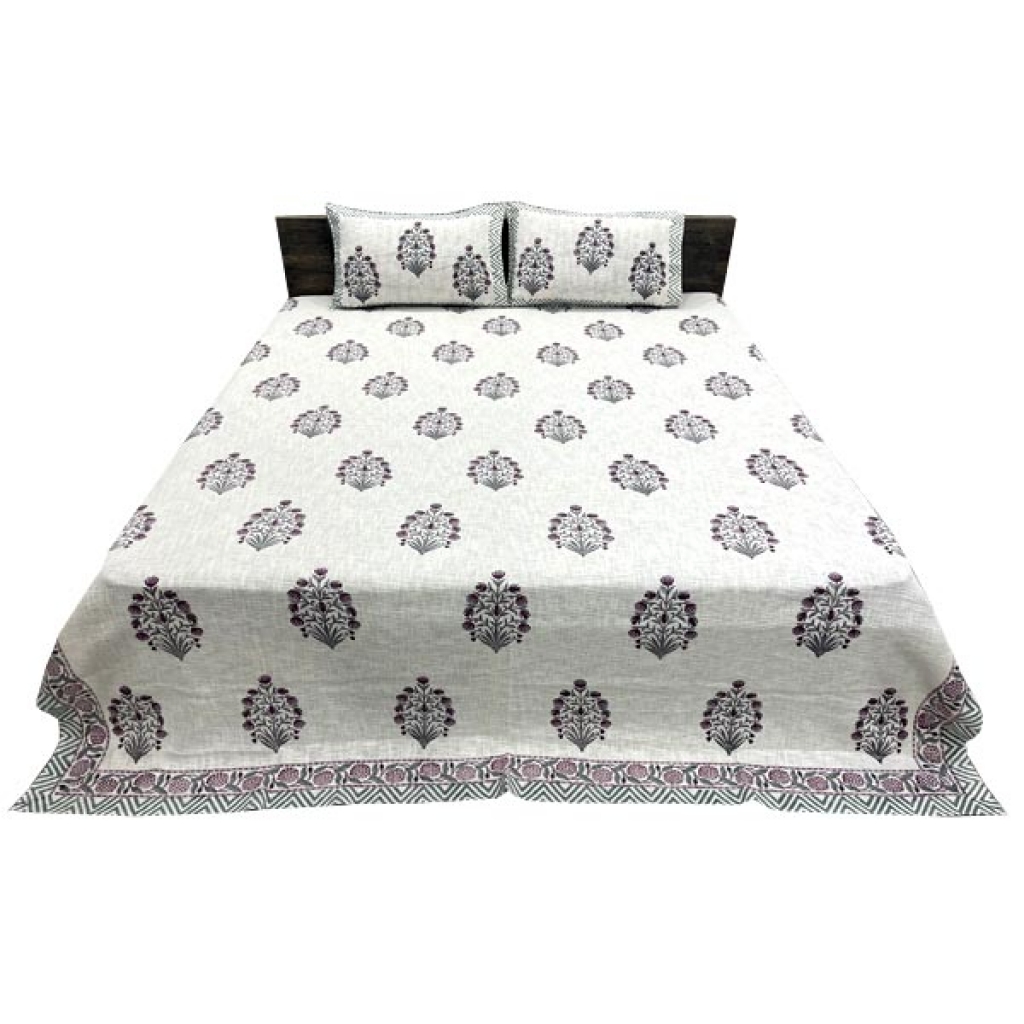HANDMADE TNT COTTON BLOCK PRINTED BEDCOVER