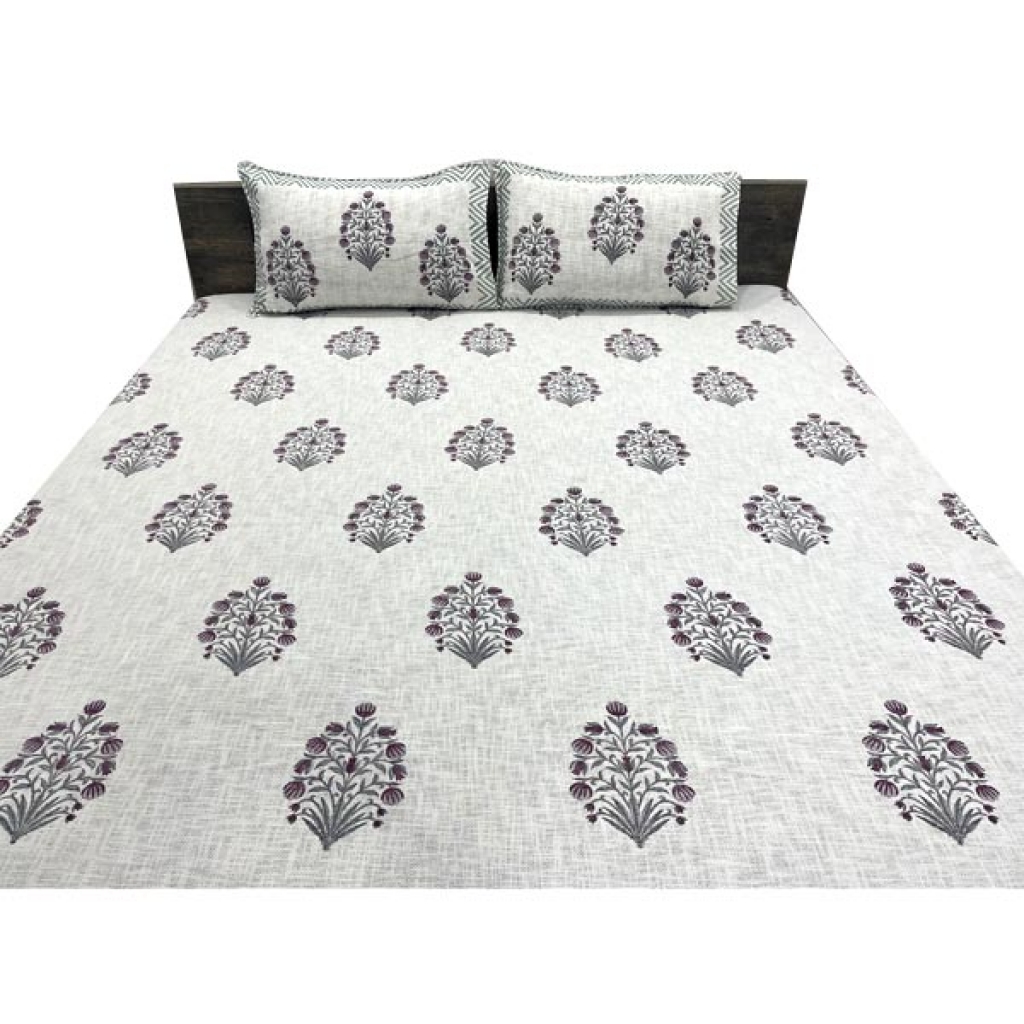 HANDMADE TNT COTTON BLOCK PRINTED BEDCOVER