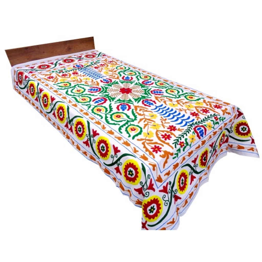 HANDMADE EMBROIDARY WORK COTTON SUZANI BEDCOVER