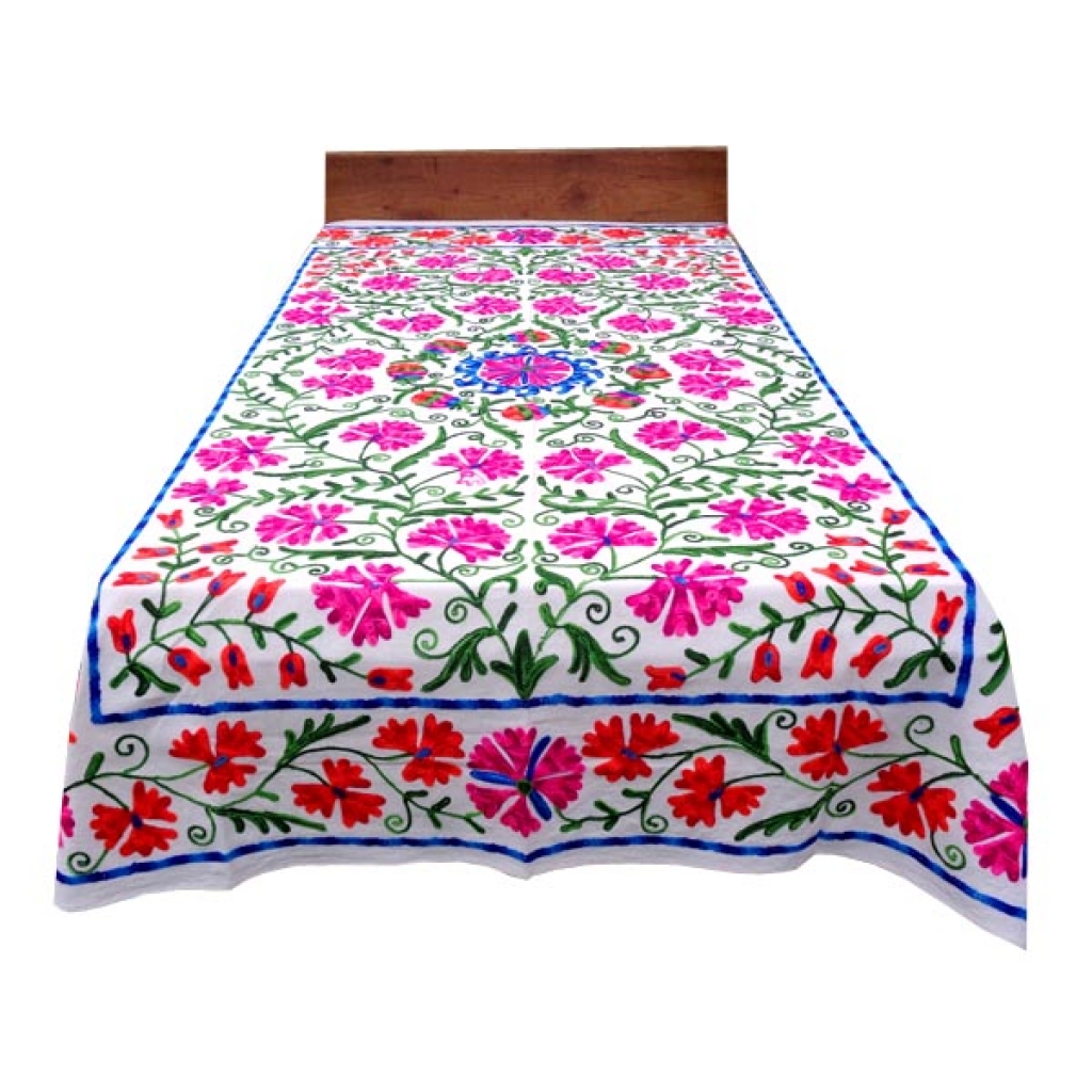 HANDMADE EMBROIDARY WORK COTTON SUZANI BEDCOVER