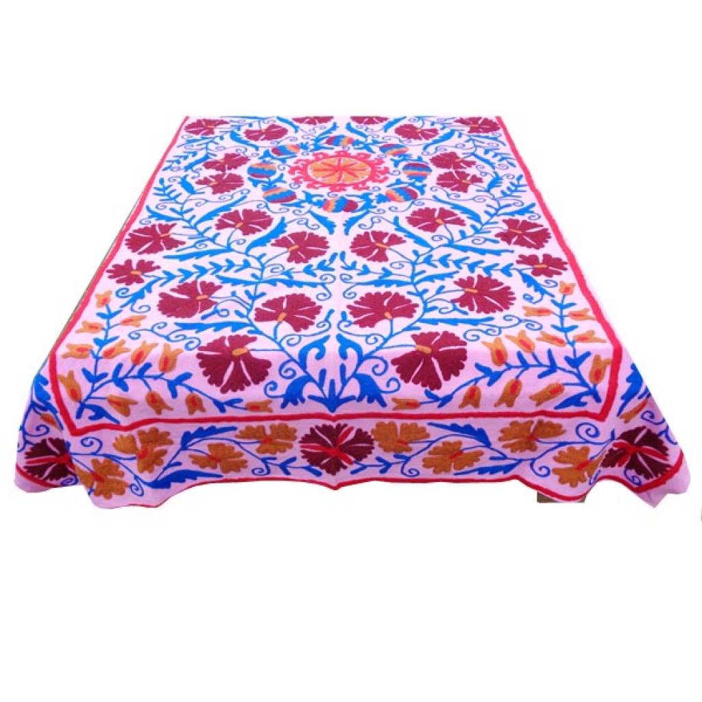 HANDMADE EMBROIDARY WORK COTTON SUZANI BEDCOVER