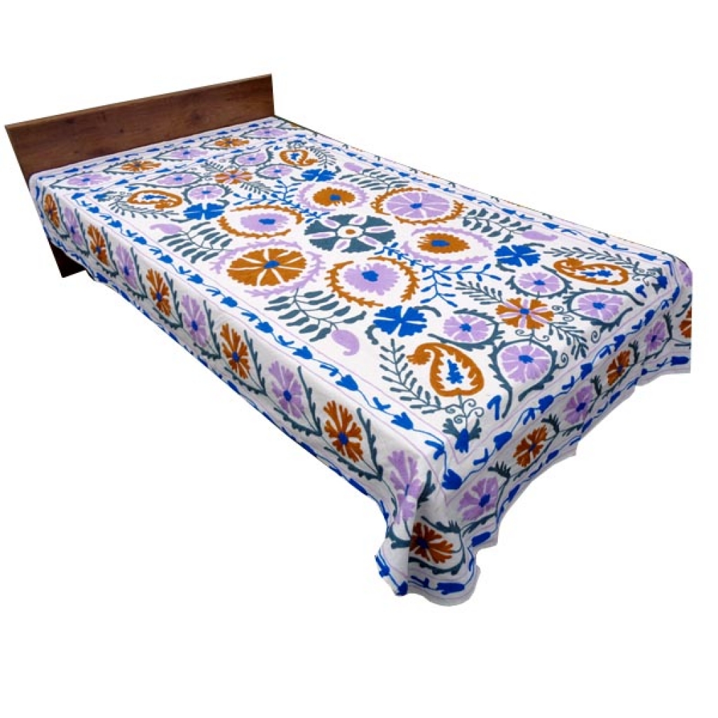 HANDMADE EMBROIDARY WORK COTTON SUZANI BEDCOVER