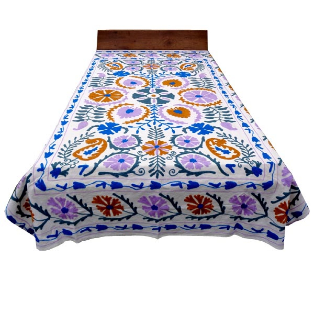 HANDMADE EMBROIDARY WORK COTTON SUZANI BEDCOVER