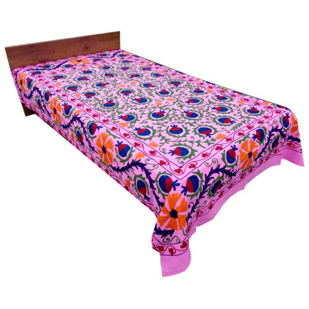 HANDMADE EMBROIDARY WORK COTTON SUZANI BEDCOVER