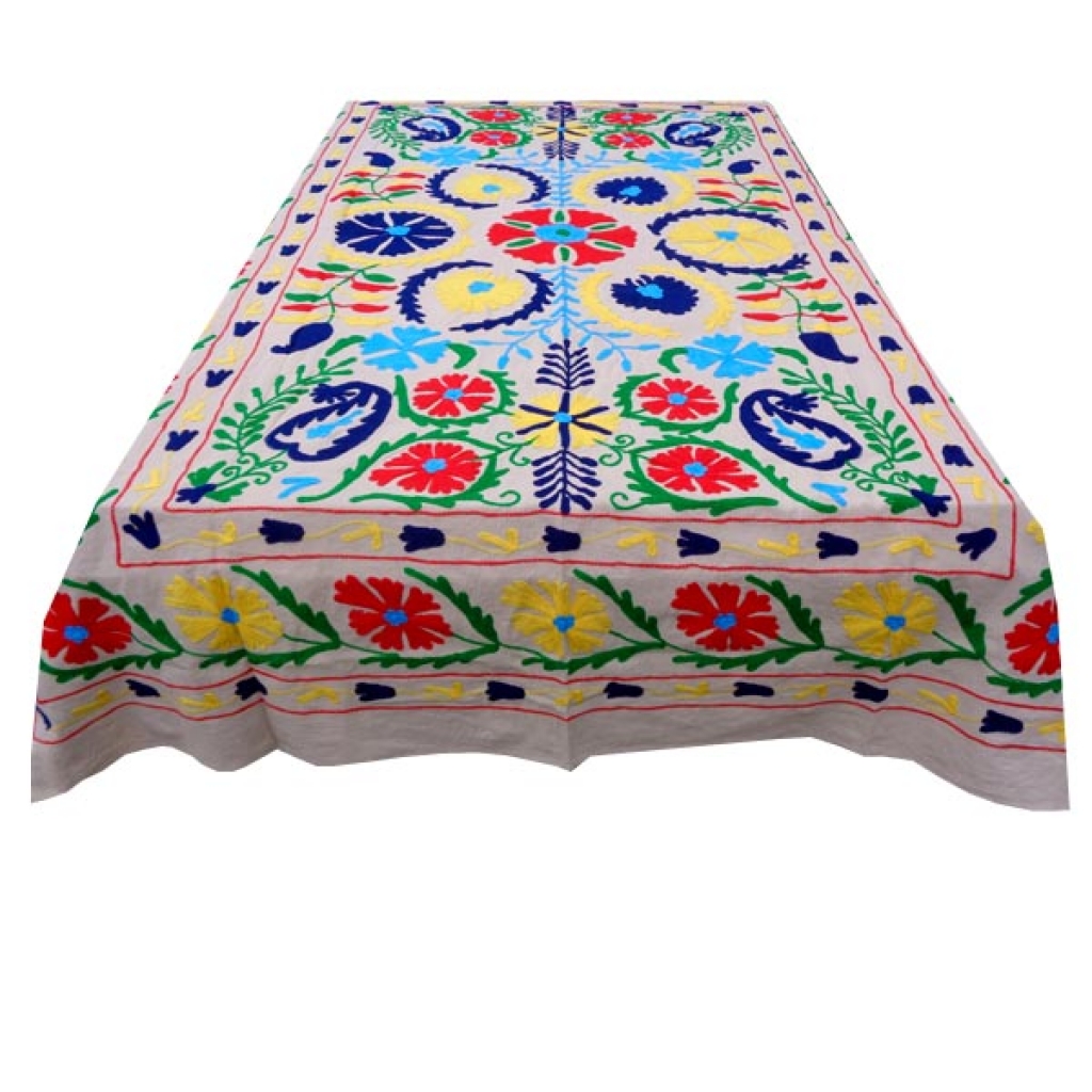 HANDMADE EMBROIDARY WORK COTTON SUZANI BEDCOVER