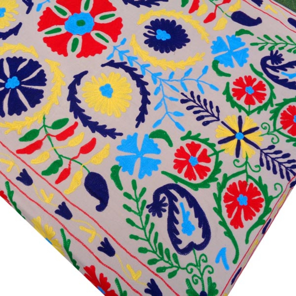 HANDMADE EMBROIDARY WORK COTTON SUZANI BEDCOVER