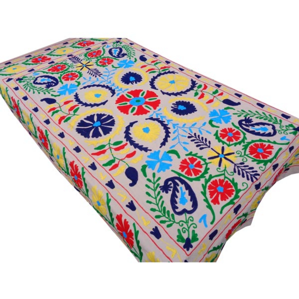 HANDMADE EMBROIDARY WORK COTTON SUZANI BEDCOVER