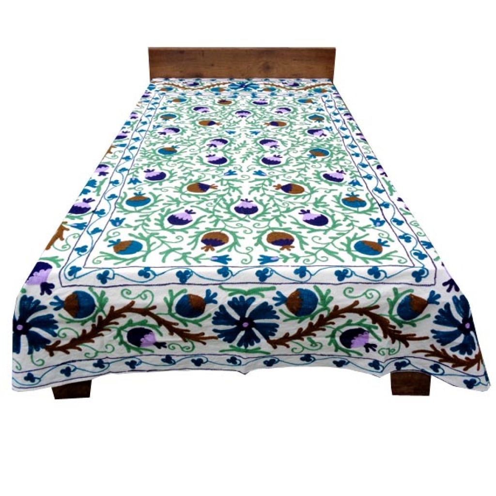 HANDMADE EMBROIDARY WORK COTTON SUZANI BEDCOVER