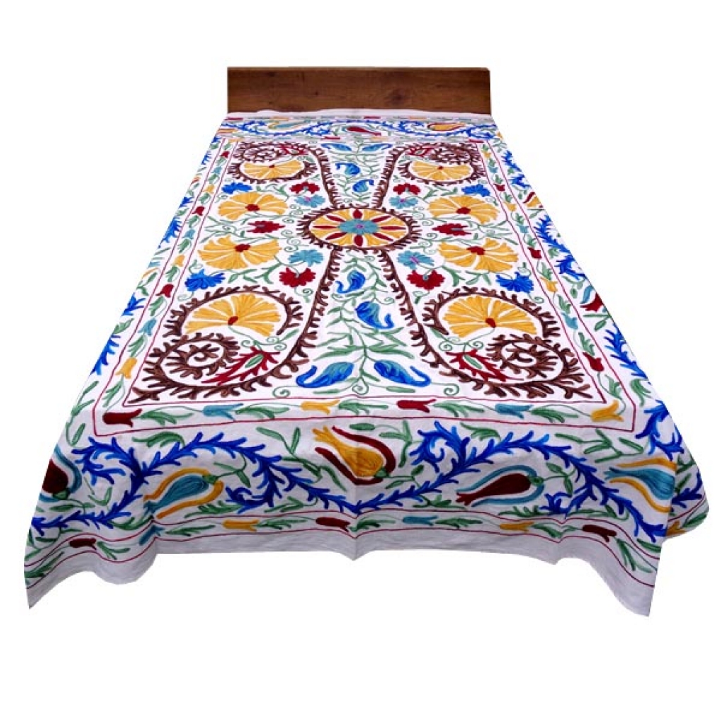 HANDMADE EMBROIDARY WORK COTTON SUZANI BEDCOVER