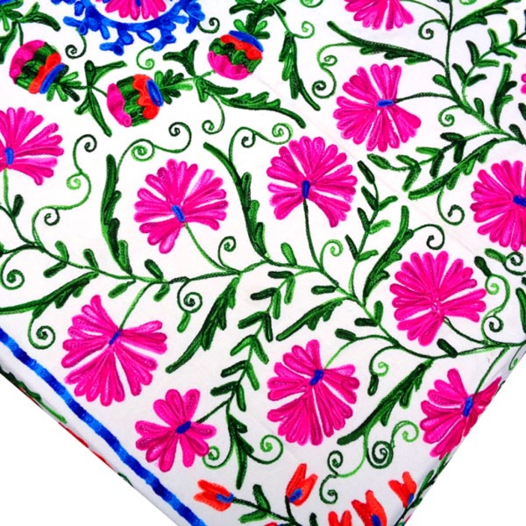 HANDMADE EMBROIDARY WORK COTTON SUZANI BEDCOVER