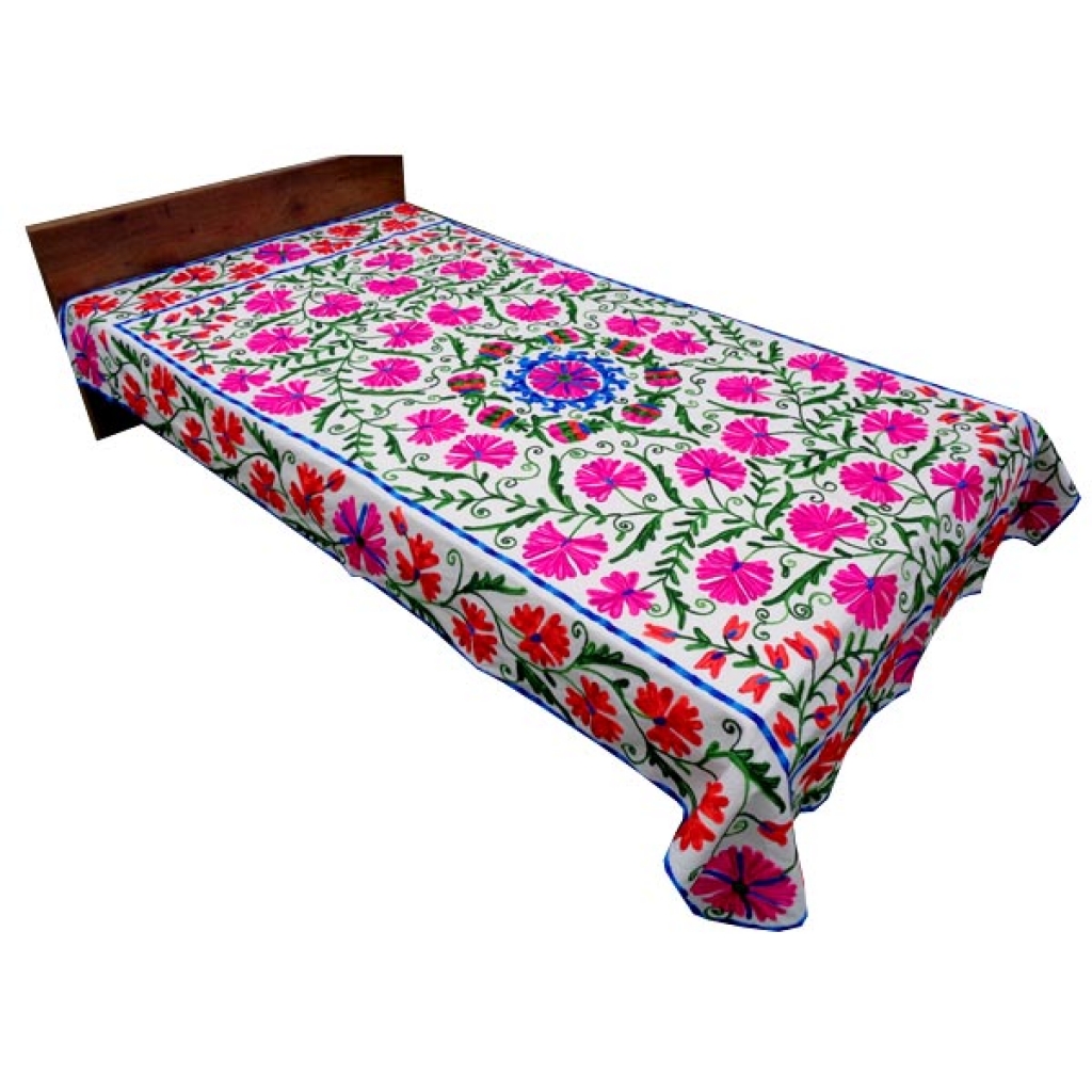 HANDMADE EMBROIDARY WORK COTTON SUZANI BEDCOVER
