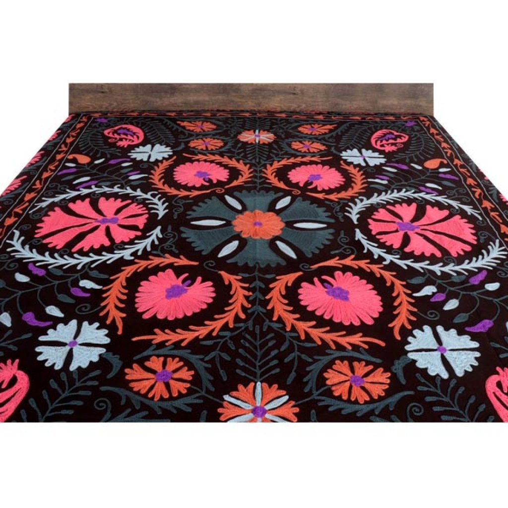 HANDMADE EMBROIDARY WORK COTTON SUZANI BEDCOVER