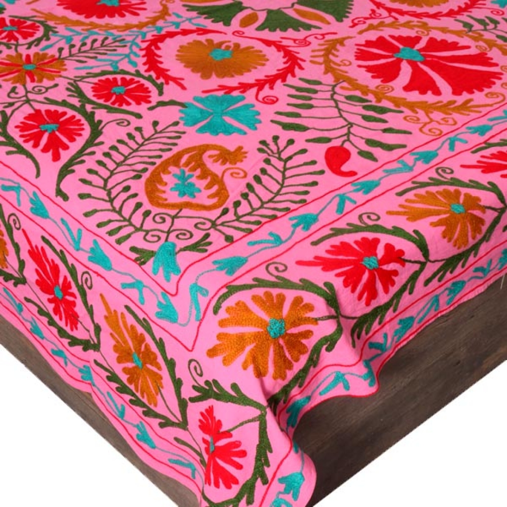 HANDMADE EMBROIDARY WORK COTTON SUZANI BEDCOVER