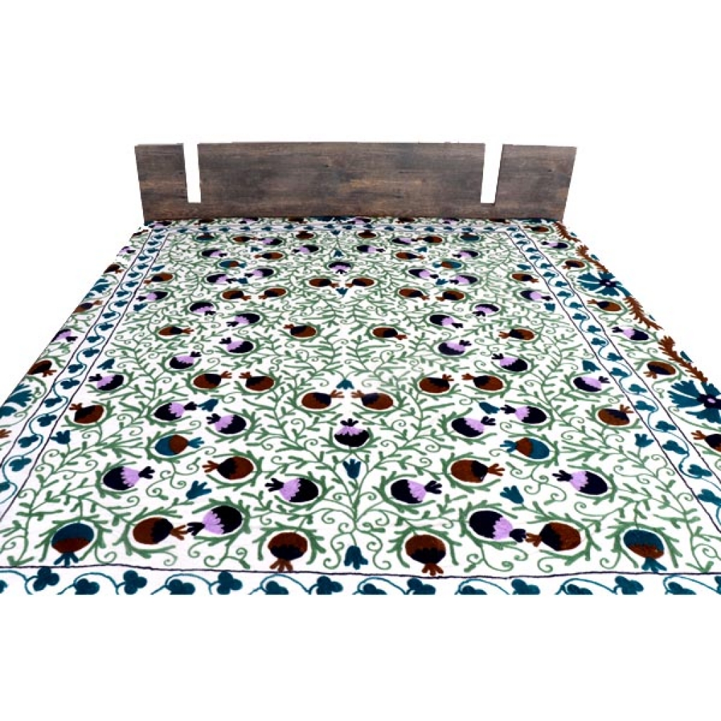 HANDMADE EMBROIDARY WORK COTTON SUZANI BEDCOVER