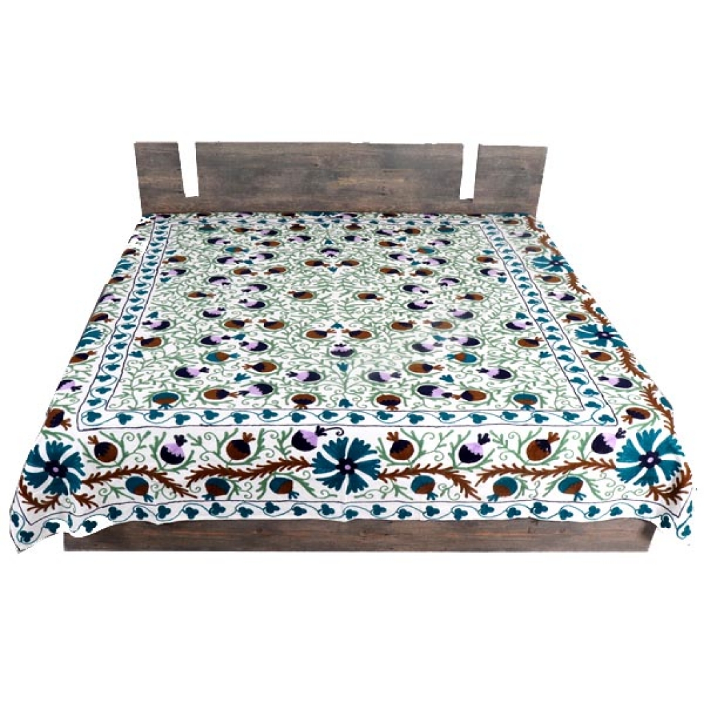 HANDMADE EMBROIDARY WORK COTTON SUZANI BEDCOVER