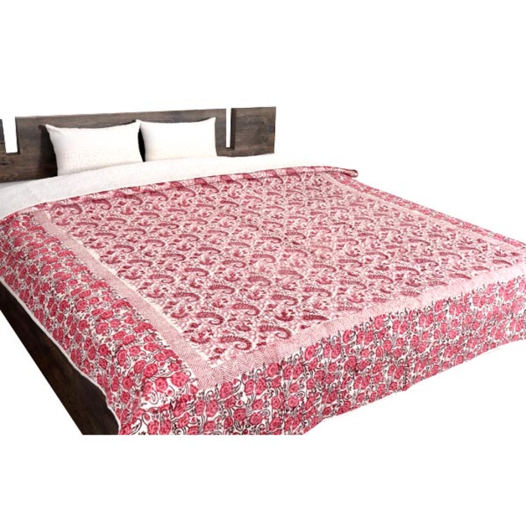 HANDMADE INDIAN PURE COTTON DESIGNER QUILTED