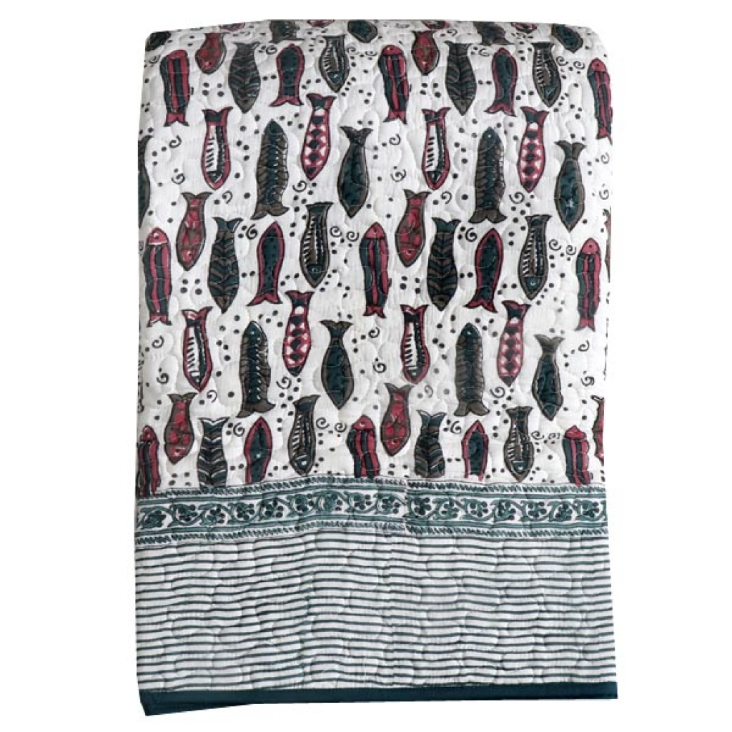 HANDMADE INDIAN PURE COTTON DESIGNER QUILTED