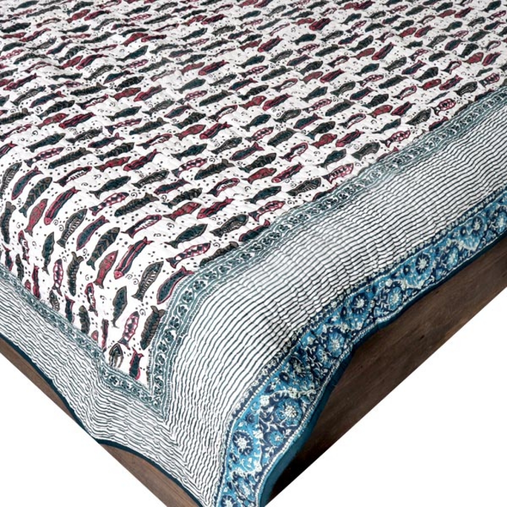 HANDMADE INDIAN PURE COTTON DESIGNER QUILTED