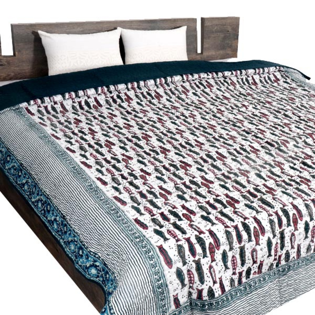 HANDMADE INDIAN PURE COTTON DESIGNER QUILTED