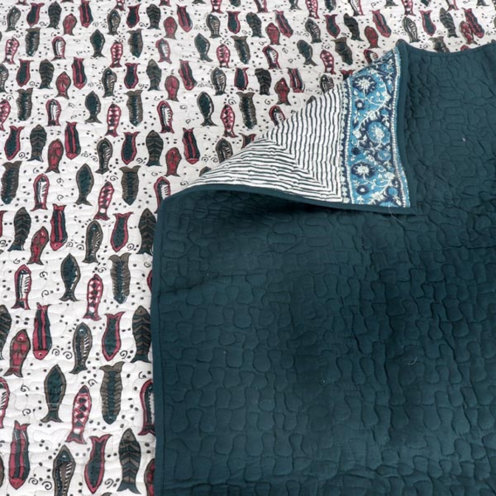 HANDMADE INDIAN PURE COTTON DESIGNER QUILTED